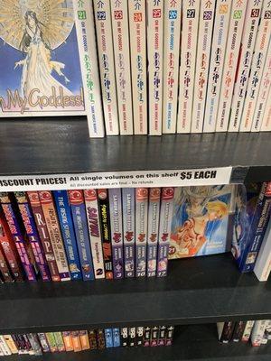 An entire shelf for 5 dollar manga