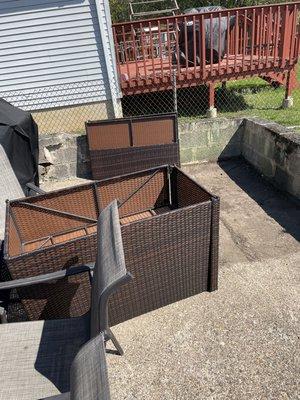 Assembly of a gorgeous patio set.