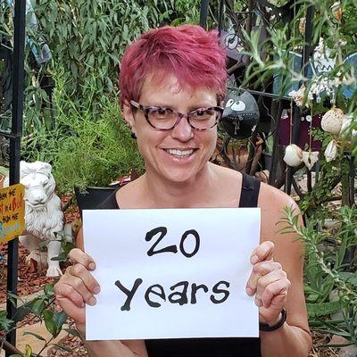 Life coach and Reiki master Ryn celebrating 20 years of recovery July 23, 2019.