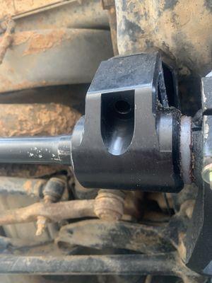 Missing bolt on sway bar bracket