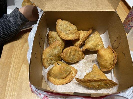 Family Pack Samosa Box (order comes with 12, we had already eaten a few!)