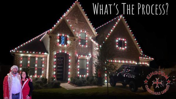 Hanging Christmas lights on a professional level is all about process.  Check us out online to see our complete process.