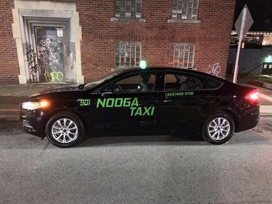 The first Nooga Taxi vehicle on the road in the City of Chattanooga