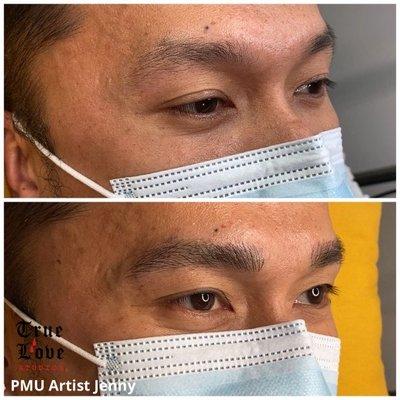 Microblading done by PMU Artist Jenny