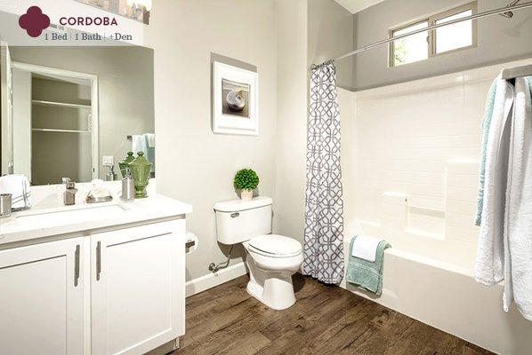 Cordoba - master bathroom at Mission Hills Apartment Homes