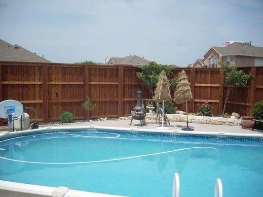 Cedar fence project in Allen, Tx