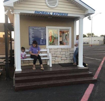 Order at window or drive-thru Seating on the left-picnic tables