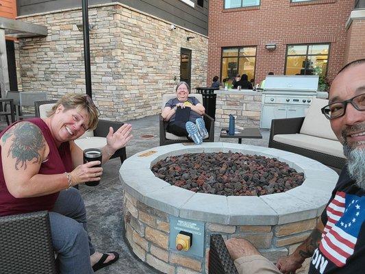 Hanging on the patio