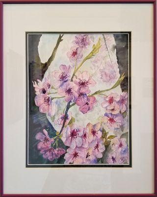 "Cherry Blossoms", watercolor, by Tatyana Brown