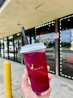 Red Dragonfruit Lemon Tea!