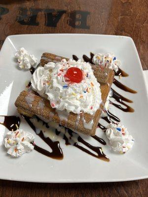 Enchiladas Meixcanas and churros dessert