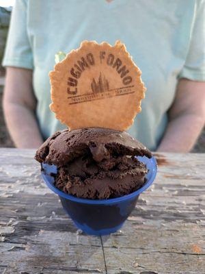 Chocolate gelato at Cugino Forno Pizzeria, Wilmington