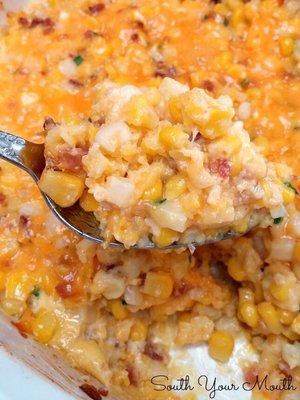 Cheese corn bacon bake