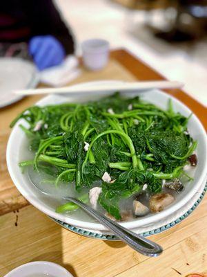 Snow Pea Veggies Soup Broth