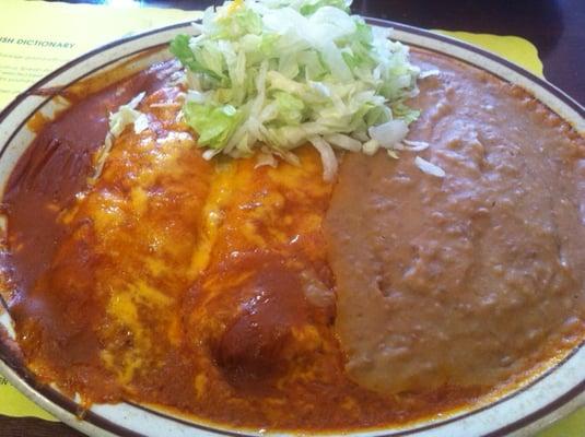 Cheese enchiladas.