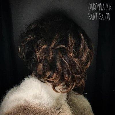 Hair Artistry by Owner and Master Stylist : Donna. Instagram : @saintsalon @ohdonnahair