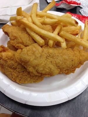 Chicken tenders with fries