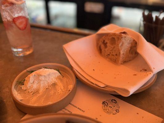 Warm Sourdough bread with sinfully good dill butter!!