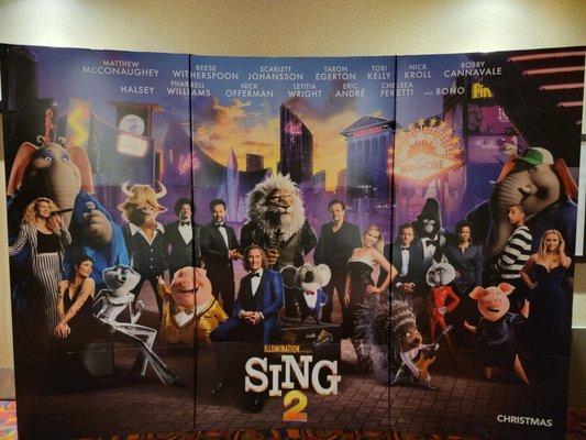 Voices of the sing characters. Wish Bono's singing part was longer. Great movie