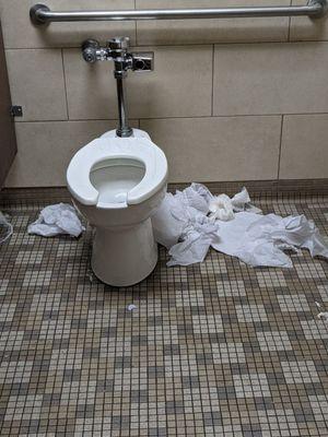 Restrooms are disgusting.