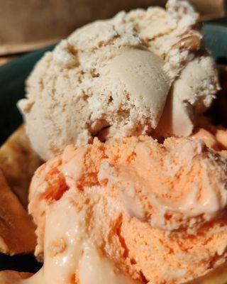 Carrot Cake & Maple Walnut scoops