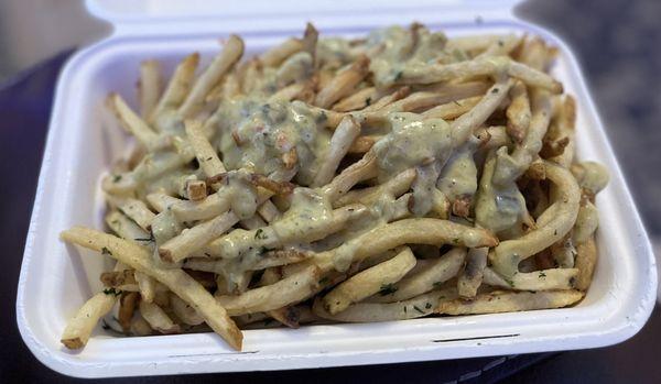 Green chili fries