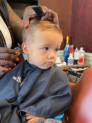 Making my little man even more handsome!