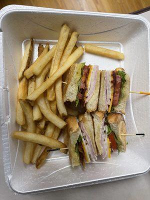 This is the Club Sandwich they gave me to go for $18.64