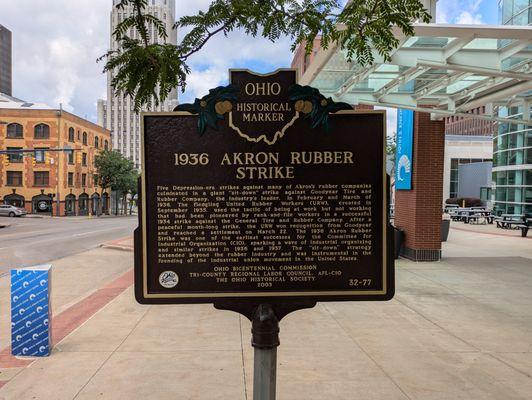 1936 Akron Rubber Strike Historical Marker