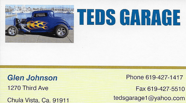 Ted's Garage Business Card