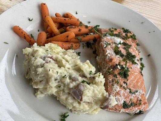 Salmon and mashed were delicious!