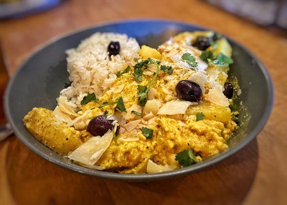 Aji de Gallina (chicken dish) Great flavors expertly created.