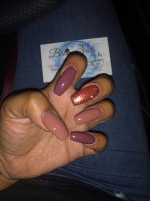 Im in love with my nails! Nails done by mimi, I picked the colors for autumn  !! #happycustomer