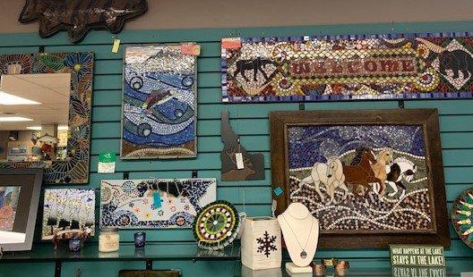 Metal art and Mosaics are just a couple items offered inside.