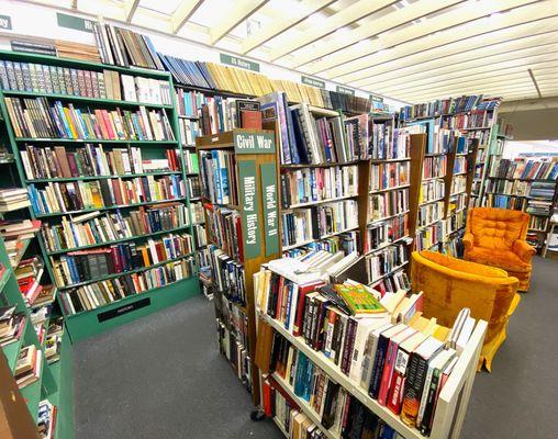 Lots of books and comfy chairs to browse through them