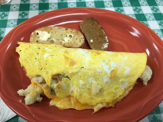 Perfect two egg potato salat omelet - perfect!!!