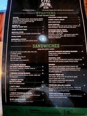 Menu front