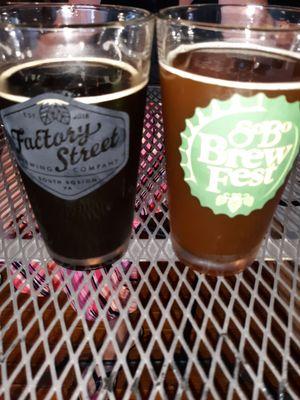 The Vanilla bourbon imperial porter and the nut brown ale.