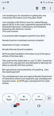 The State of Nevada committed fraud,conversion, backdating fabrication of electronic documents, and Misfeasance.