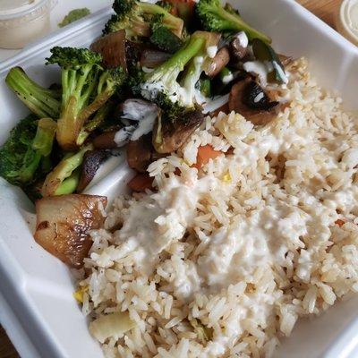 Veggie Hibachi with Yum Yum Sauce