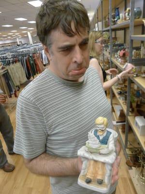 Charles L. was bummed when i told him I wasn't going to buy him that figurine!