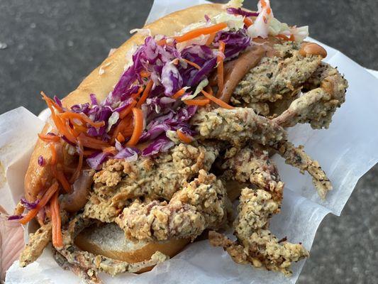 The Purple Shrimp | Soft Shell Crab Po Boy | $18