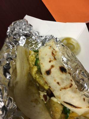 My breakfast burrito and it's delicious! Always get great food from here