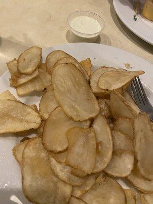 Soggy greasy pub chips