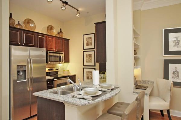 Sample Kitchen at Liberty Place Apartments