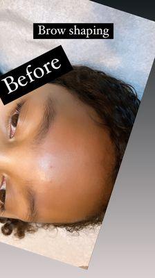 Before brow shaping