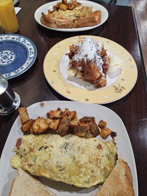 Omelets and the Elvis French Toast