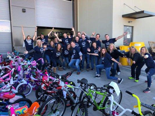 I joined other Allstate agency owners to collect and donate 50 bicycles to A Precious Child.