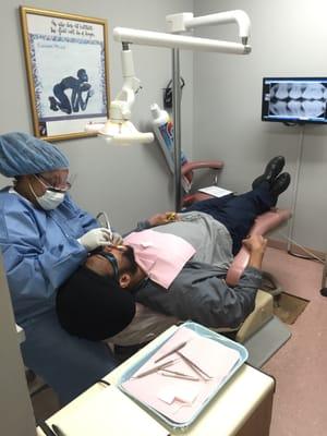 Hygienist giving a cleaning. #WPDC #YourSmileMeansEverything­ToUs