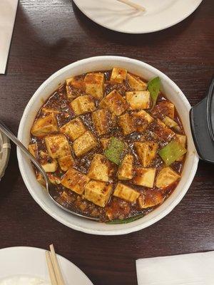 ma po tofu  - spicy sichuan flavor tofu with pork   - 9/10